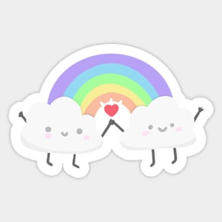 Cloud couple Sticker